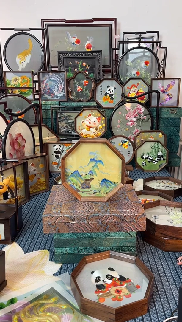 刺绣刺绣双面绣摆件