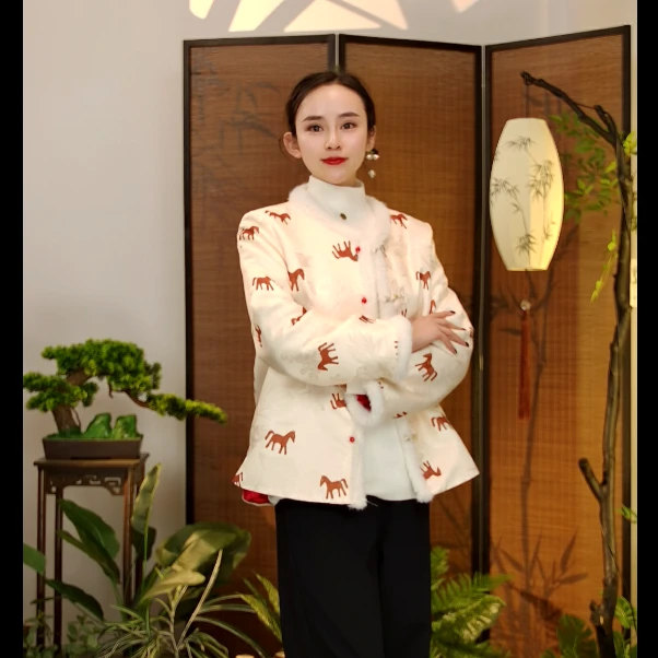 晴曦原创【沐清风】长60夹棉新中式两面穿外套