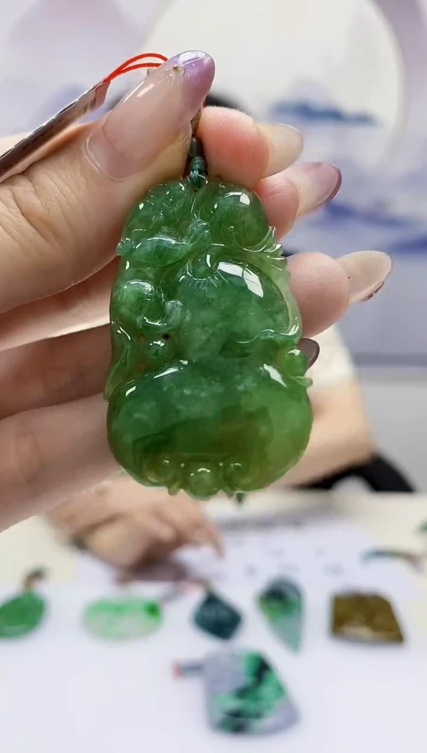 定制翡翠未镶嵌4852jw-毛货挂件20