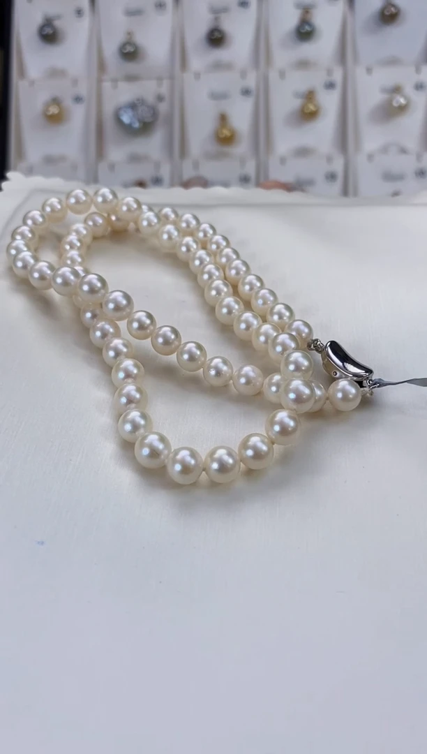 项链未镶嵌海水珍珠6.5-7Akoya海水珍珠项链