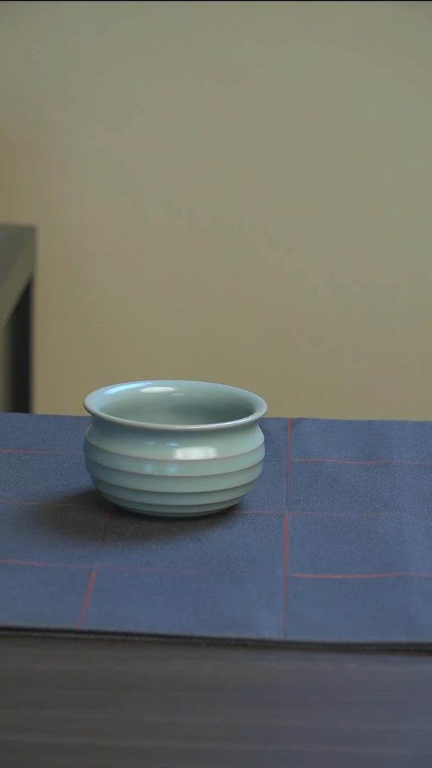 摆件清凉寺汝瓷炫纹杯