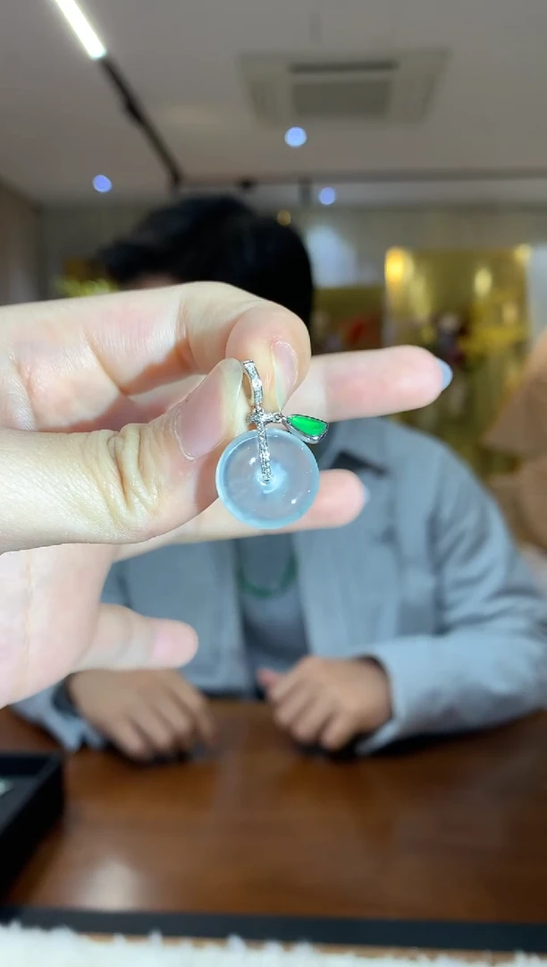 吊坠(不含链)18K金镶嵌翡翠W275|4980