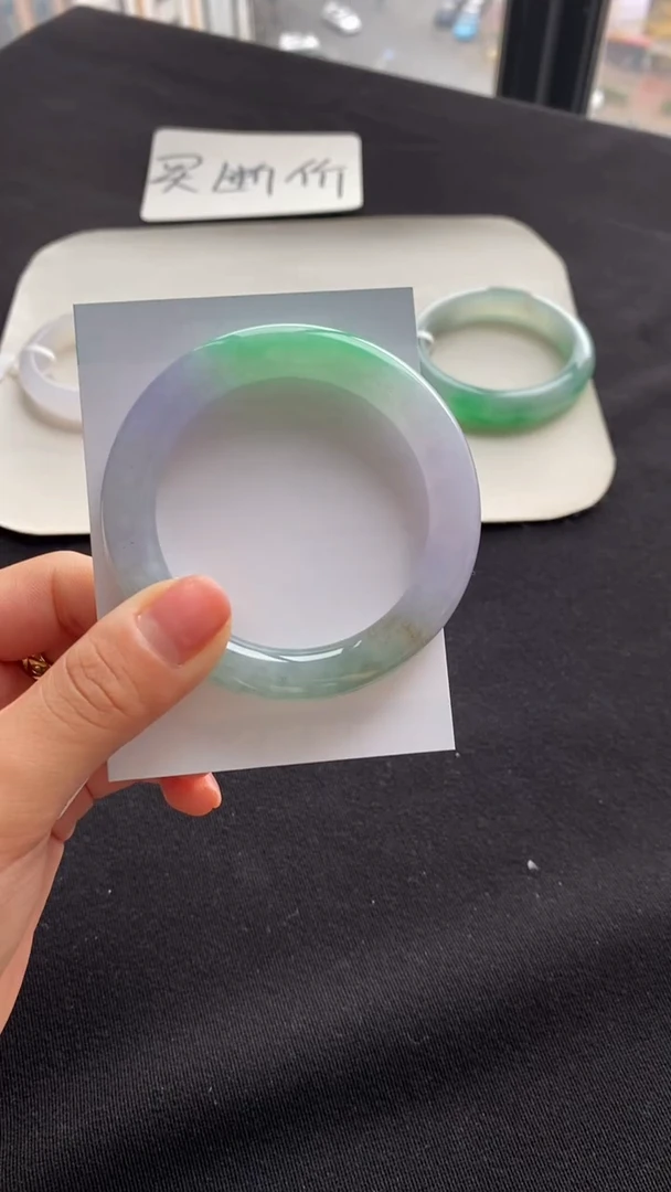 【闪购商品】翡翠手镯（圆镯）未镶嵌52圆条--不退不换