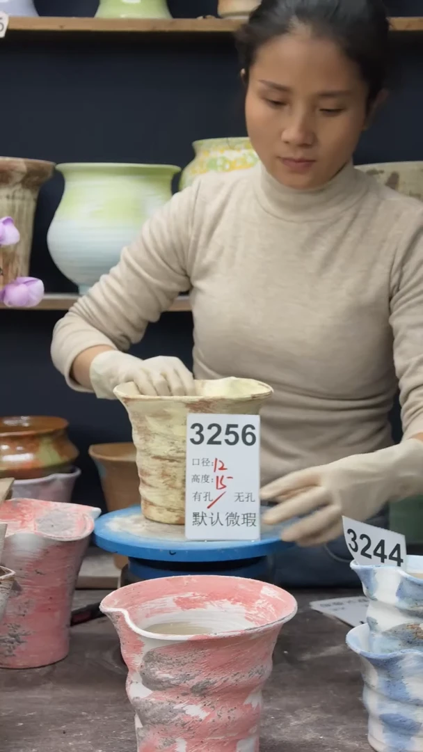 景德镇花盆默认微瑕3256