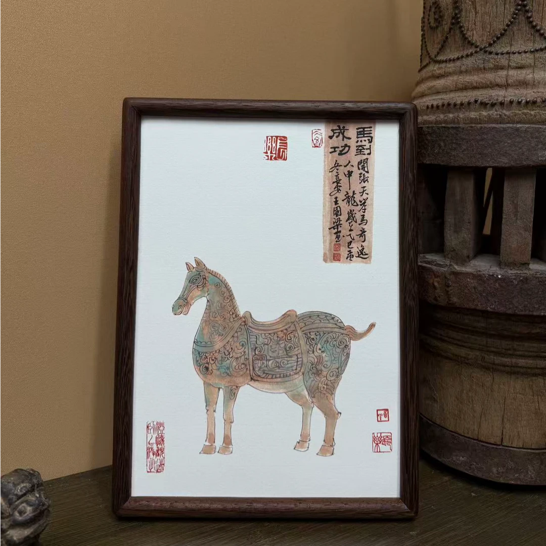 《马到成功》23×32花鸟装饰画