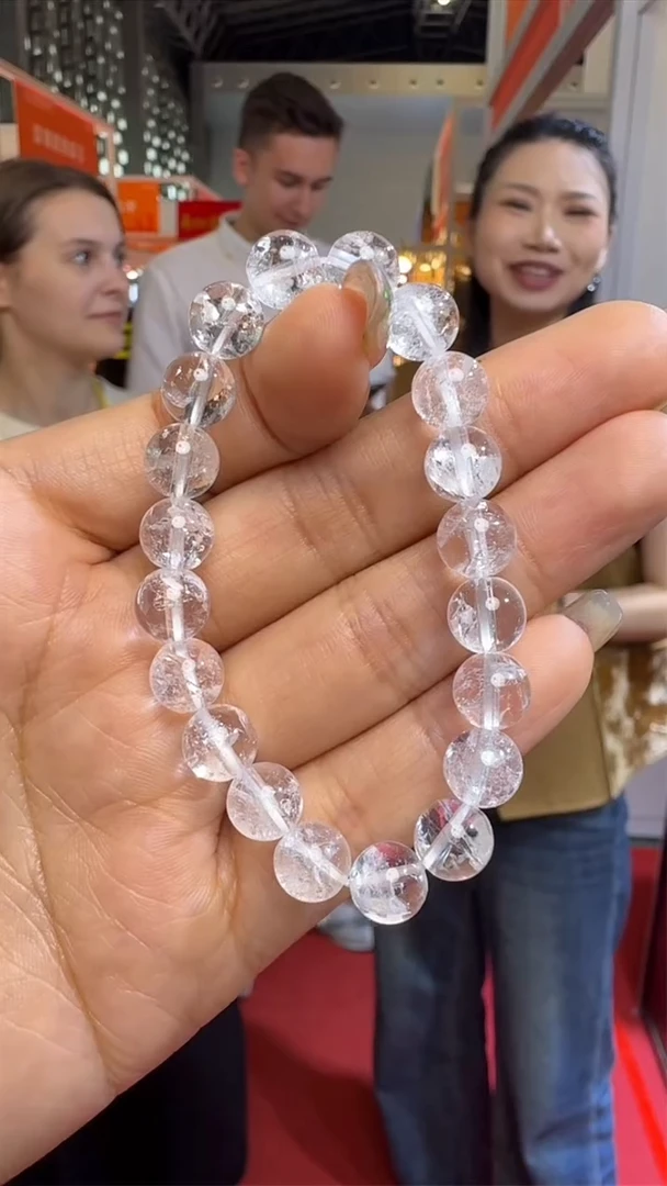 水晶手链未镶嵌上海珠宝展假一罚十