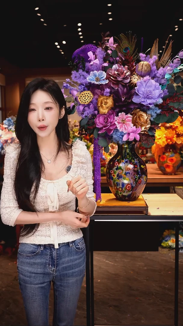 瓶琉璃手工花器花束空运包邮送货上门-以图片为准