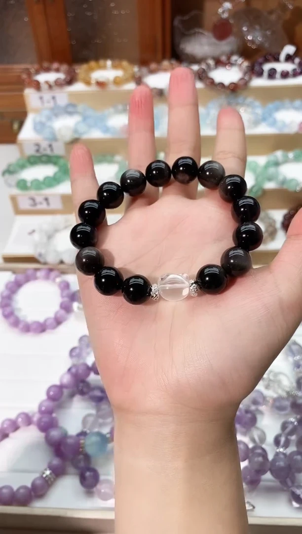 【闪购商品】水晶手串未镶嵌银曜石手串