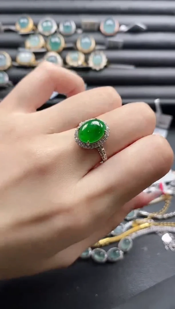 【闪购商品】翡翠戒指银S925镶嵌1111