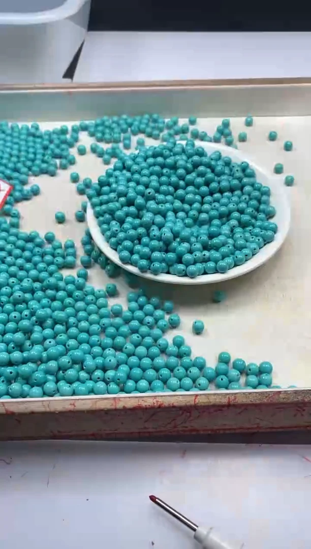 【闪购商品】玛瑙/玉髓颈饰未镶嵌w821高瓷绿松6mm*30颗