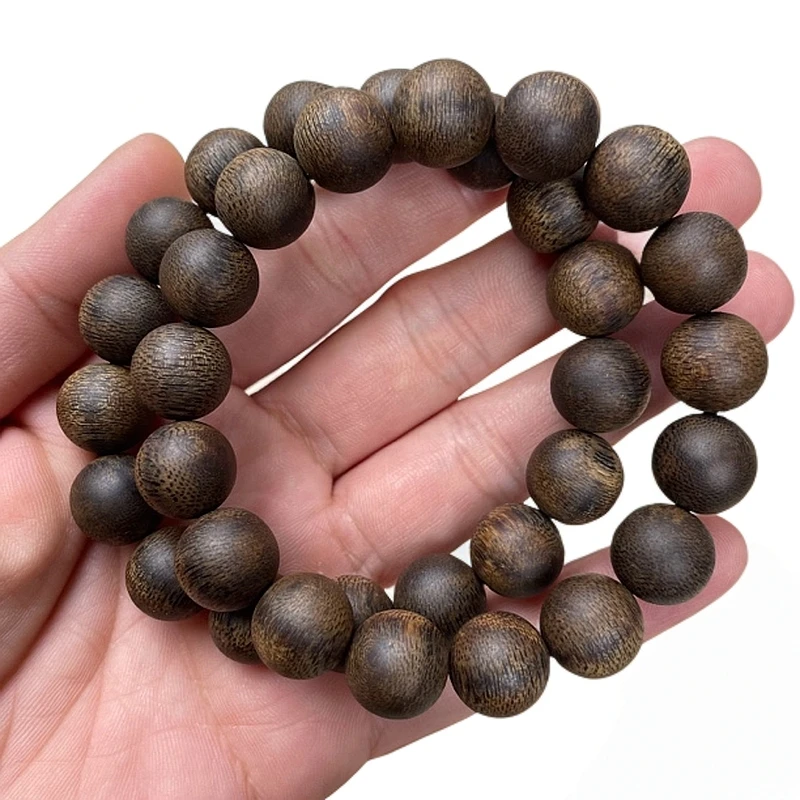 棋楠沉香张勺子圆珠九九沉卡12+保16克多样性发一正宗沉香手串