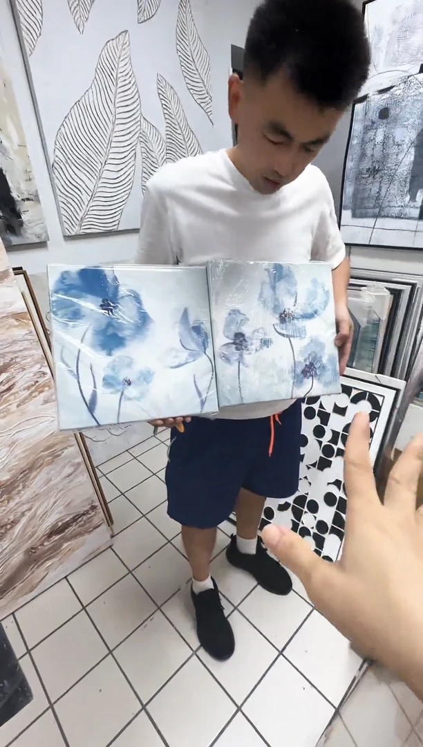 168现代装饰画油画30cm*30cm*2