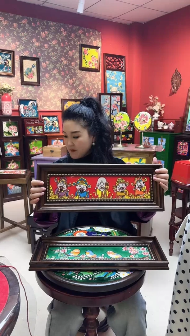 陶瓷长条  福居 挂画