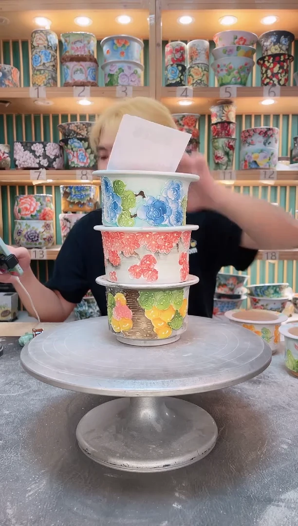 紫砂花盆默认微瑕一物一拍1014-462