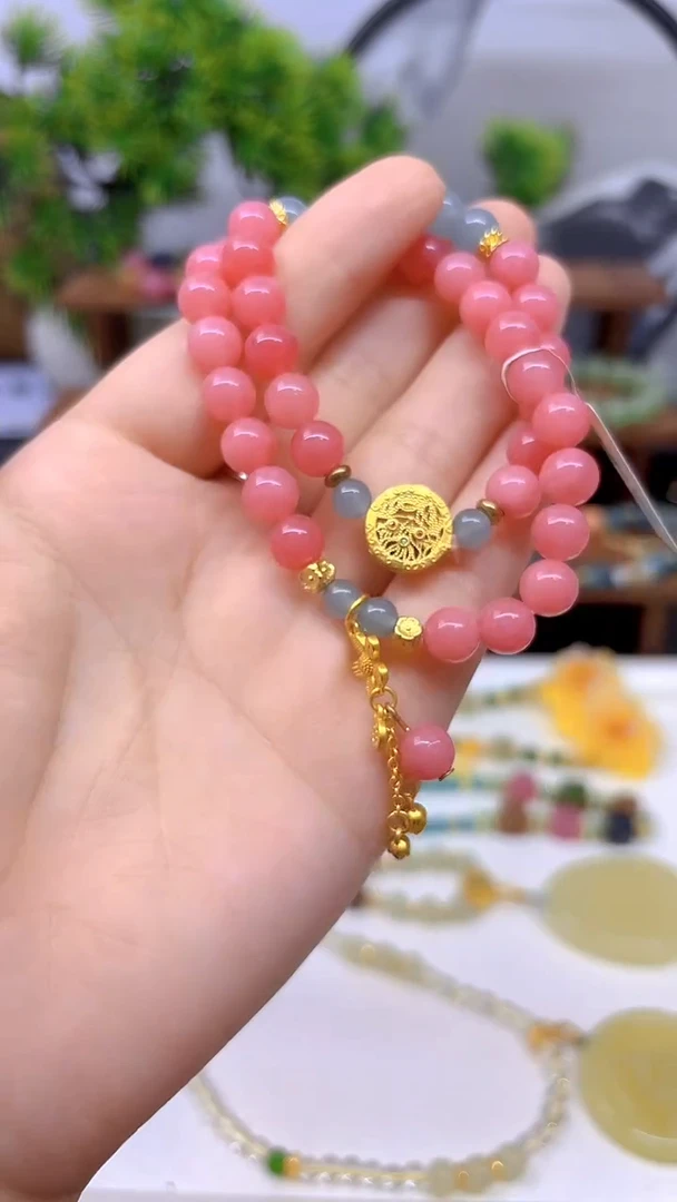 菱锰矿（红纹石）未镶嵌手链S660
