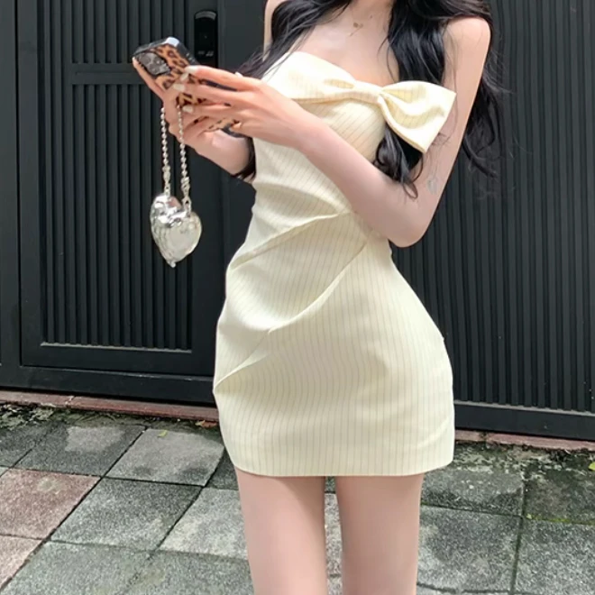 设计感包臀裙连衣裙包臀显瘦短裙套头针织 383