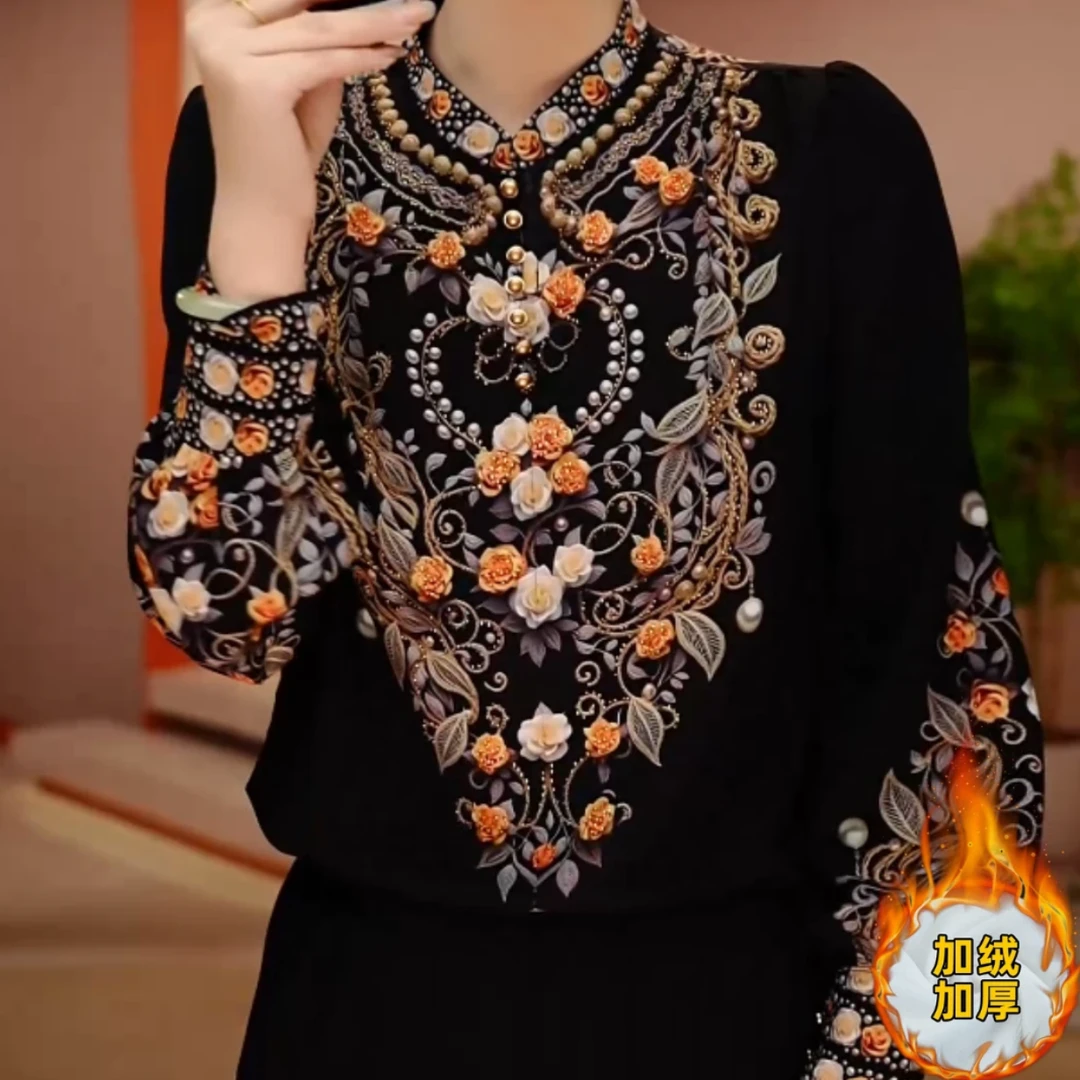 澳绒洋气减龄气质显瘦时尚保暖长袖圆领百搭优雅宽松轻奢上衣02