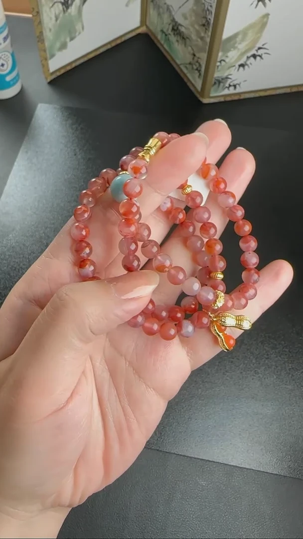 【闪购商品】南红玛瑙颈饰未镶嵌WY0114132卡6+多样性发一