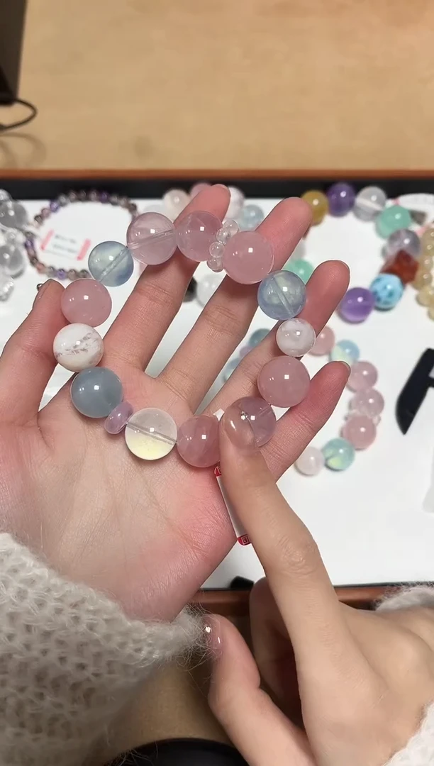 未镶嵌手链水晶13-40粉水晶设计款手链