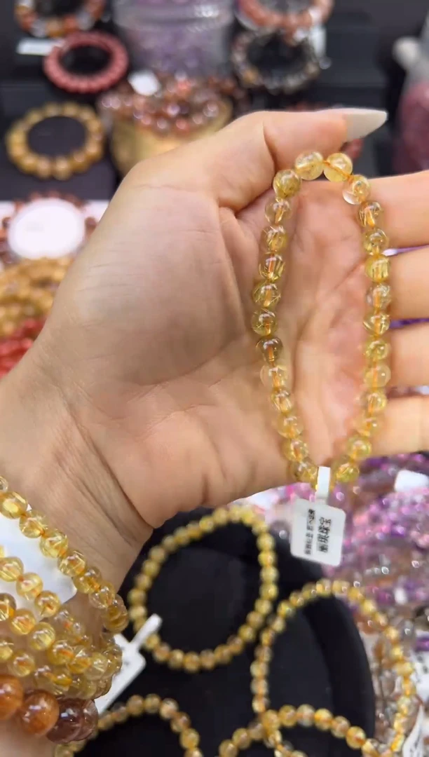 未镶嵌手串水晶金发晶7mm