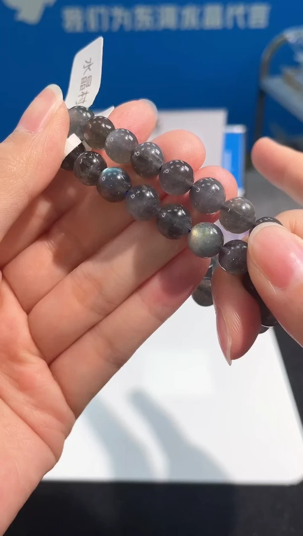 【闪购商品】水晶手链未镶嵌1号灰月光单圈8mm