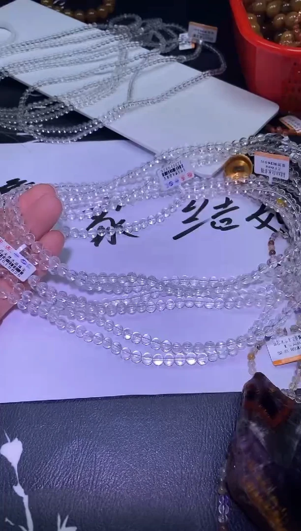 水晶手链未镶嵌白水晶多圈6mm-多样性发其一
