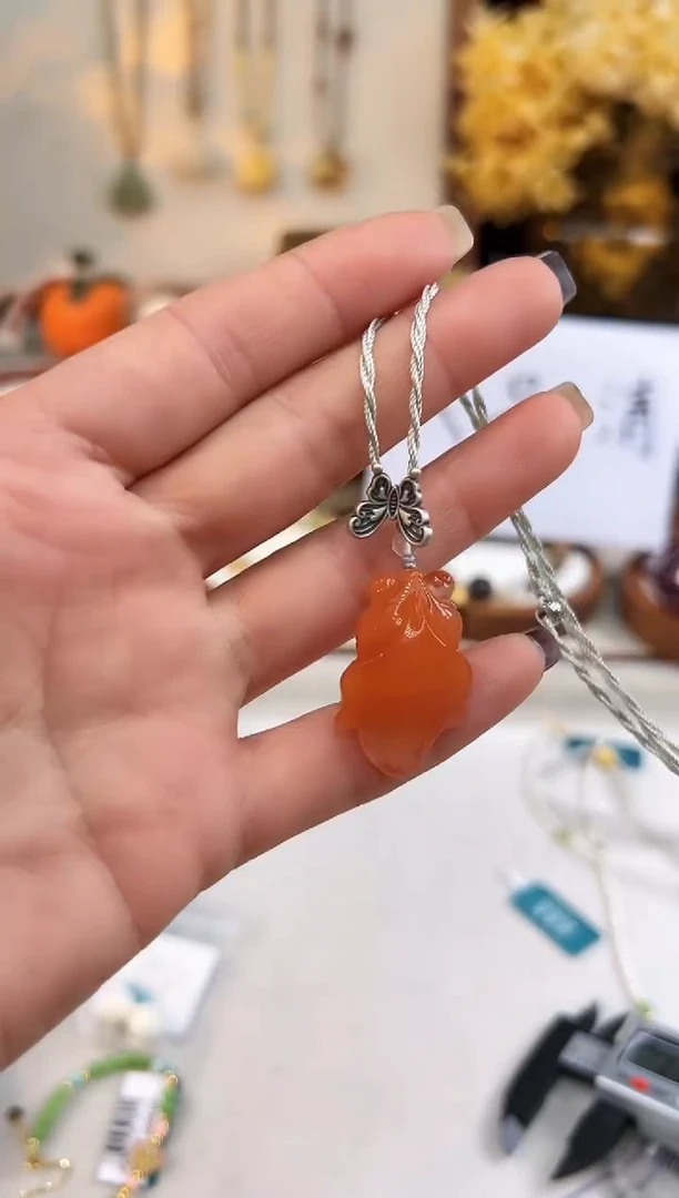 【闪购商品】南红玛瑙吊坠银S925镶嵌@@A921C015028