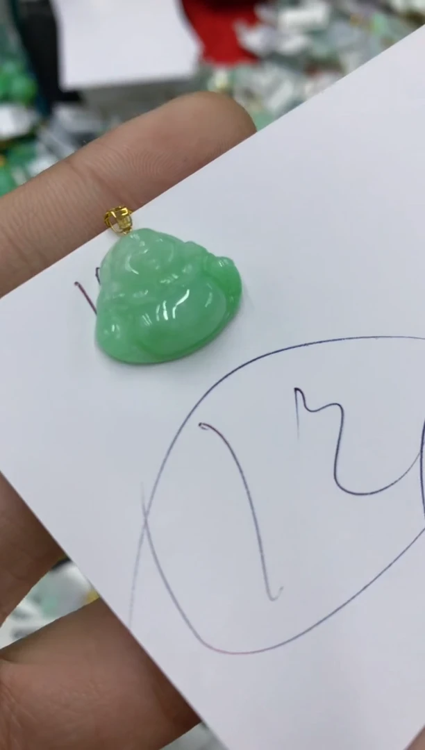 翡翠18K金镶嵌颈饰号链接111111111