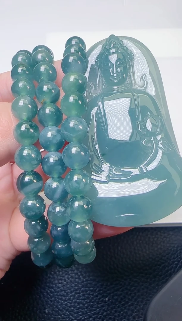 颈饰未镶嵌翡翠天然A货翡翠  多样性随机发其一