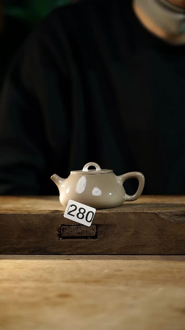 瓷片设计师手作！！！落单福利系列！！柴烧石瓢壶