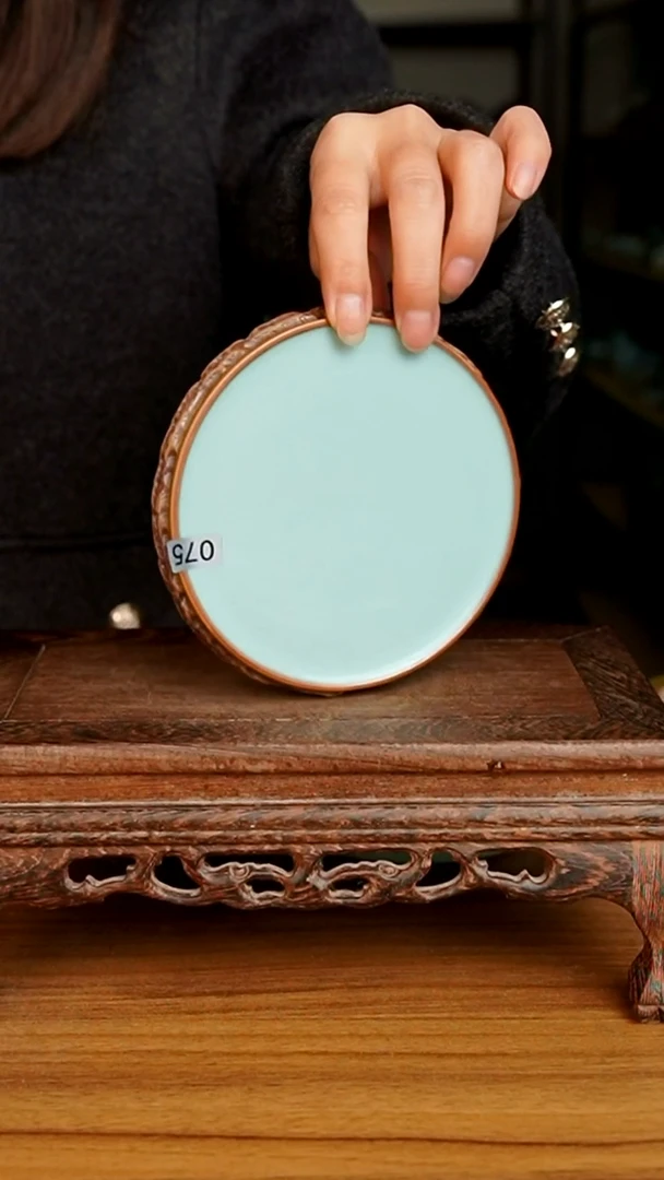 杯075号天青重工壶承微微不完美不开片