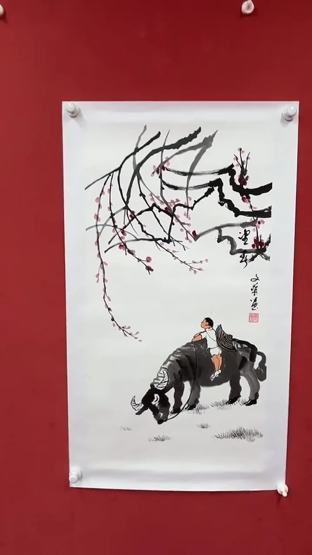 国画望春