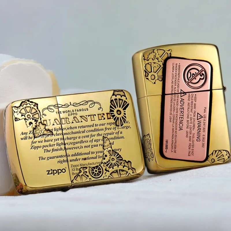 【CC】zippo打火机正品黄铜复刻1941说明书紫铜背贴男士防风DY9913D