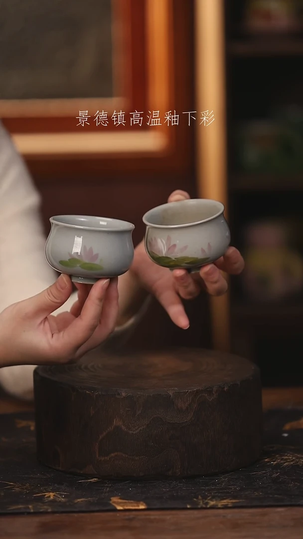 陶瓷景德镇高温釉下手绘陶瓷
