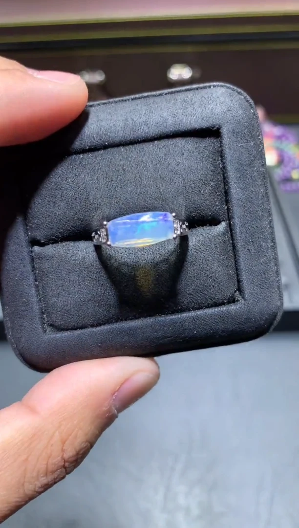 【闪购商品】欧泊戒指未镶嵌L48【所见即所得】