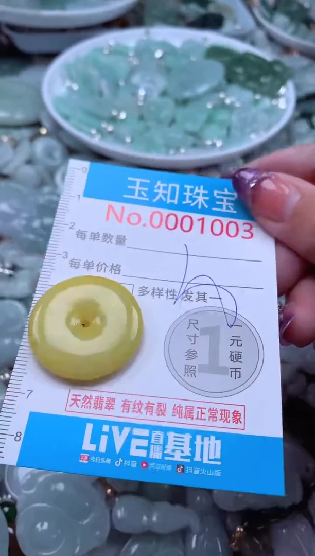 翡翠未镶嵌吊坠(不含链)1003
