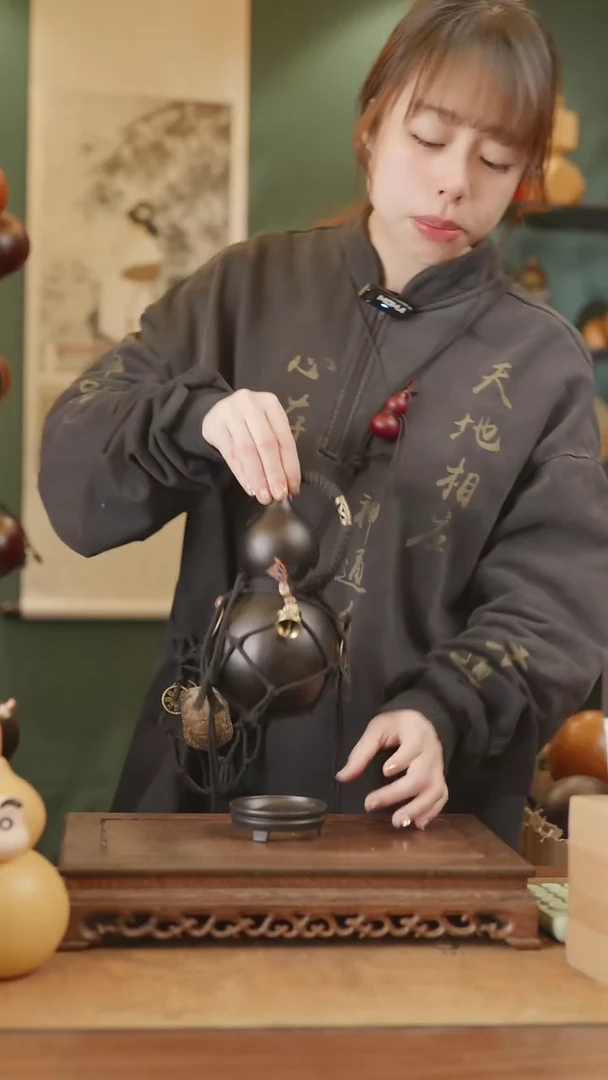 【闪购商品】9号精品天然大漆工艺防渗内胆酒葫芦~