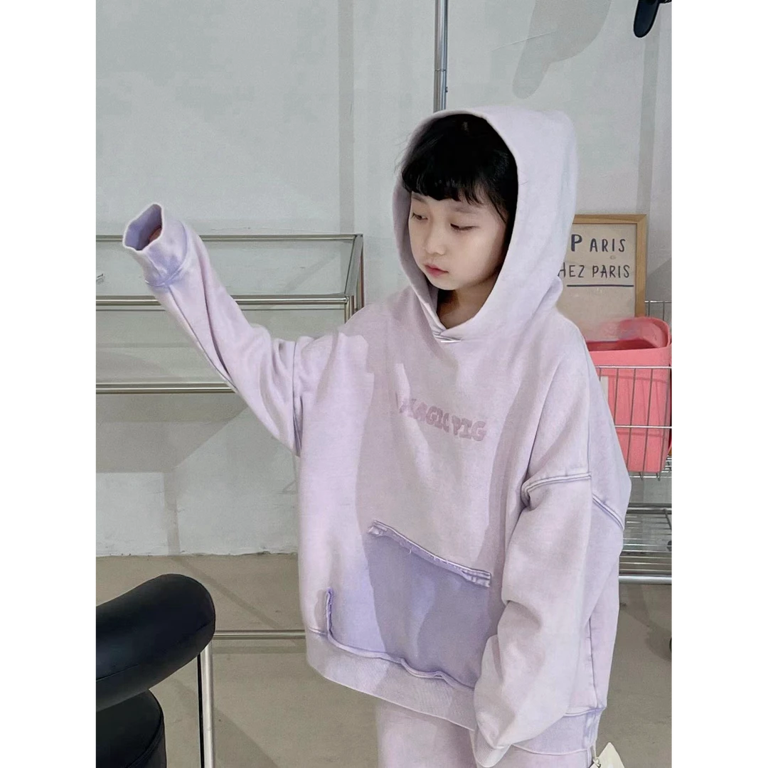 1210新款时尚紫色带帽卫衣