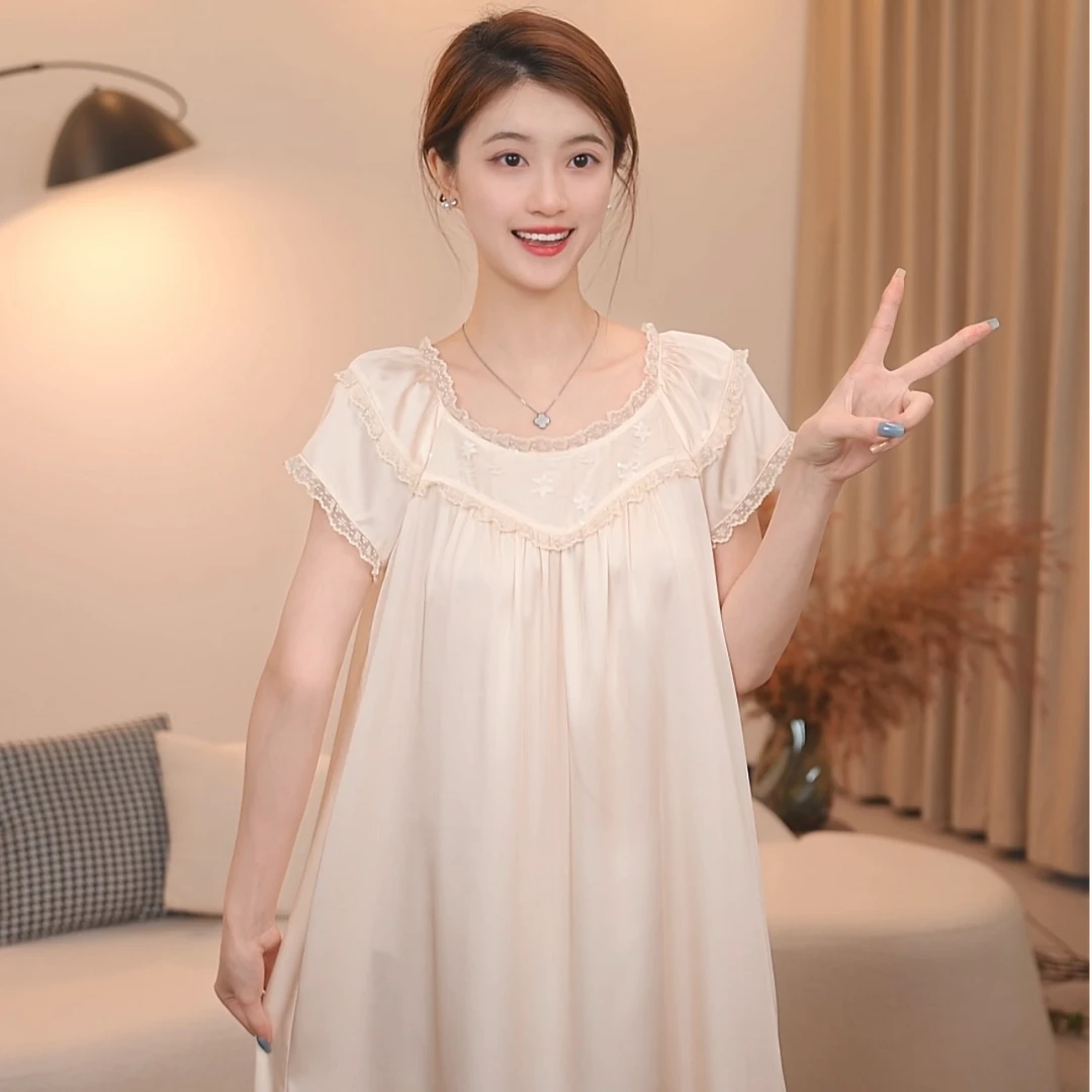 板栗小姐【香菱X】2025年新款女夏季甜美风高级家居服可外穿睡裙