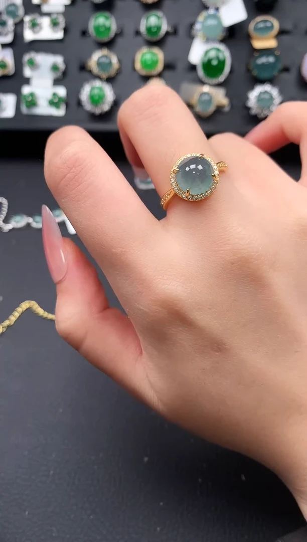 【闪购商品】翡翠戒指银S925镶嵌51241