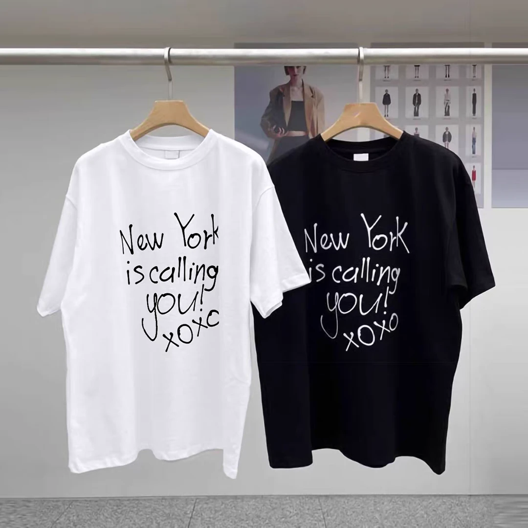 韩国东大门2025夏季新款时尚字母印花宽松显瘦百搭圆领短袖T恤女