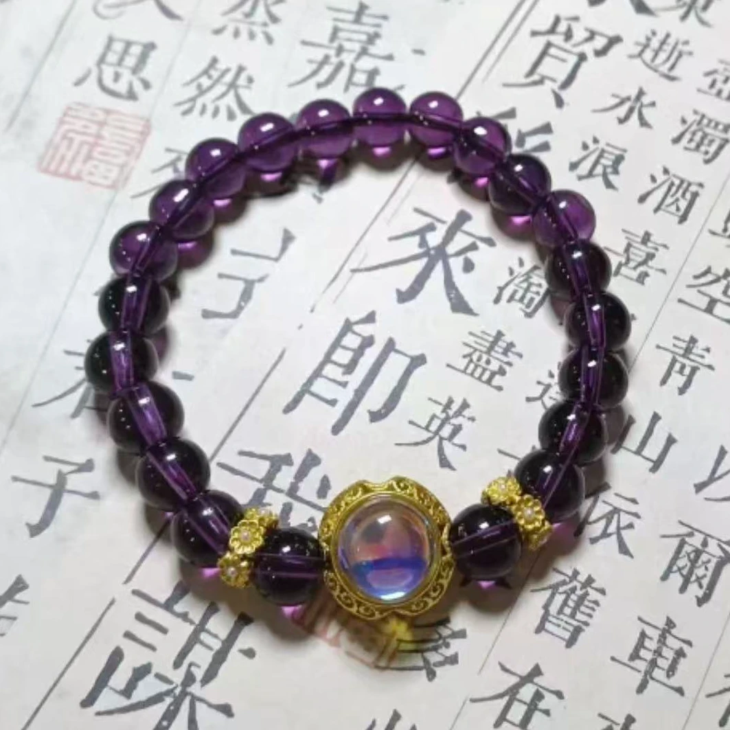 S1280-紫色琉璃手串单圈