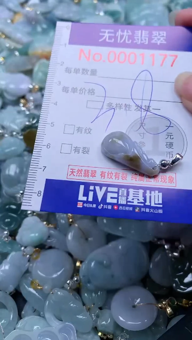 翡翠未镶嵌吊坠(不含链)1177