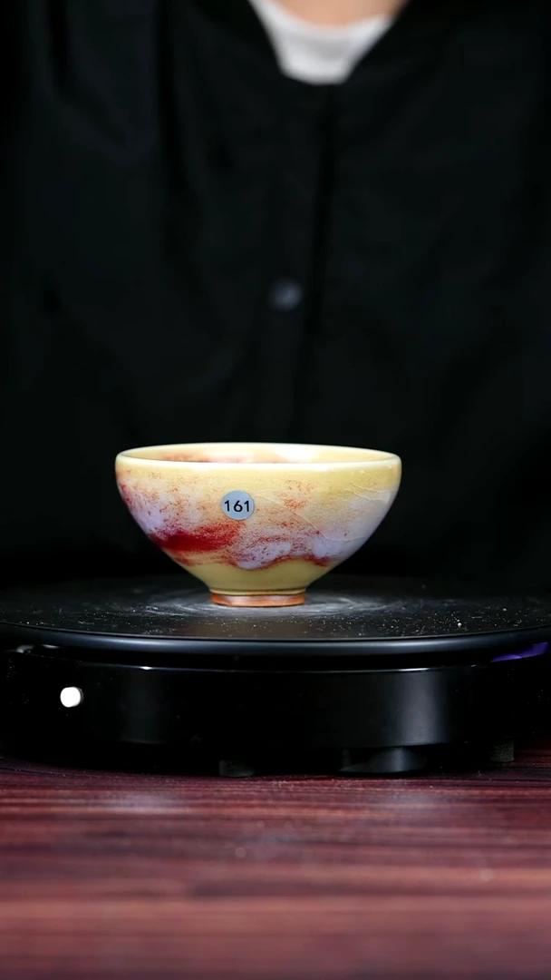 161#张二伟一级品原矿钧瓷鸡心杯