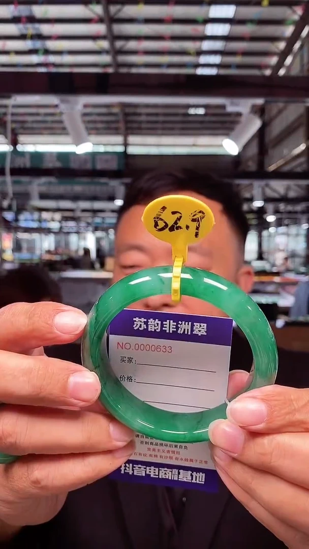 石英质玉（非洲翠）手镯未镶嵌63+