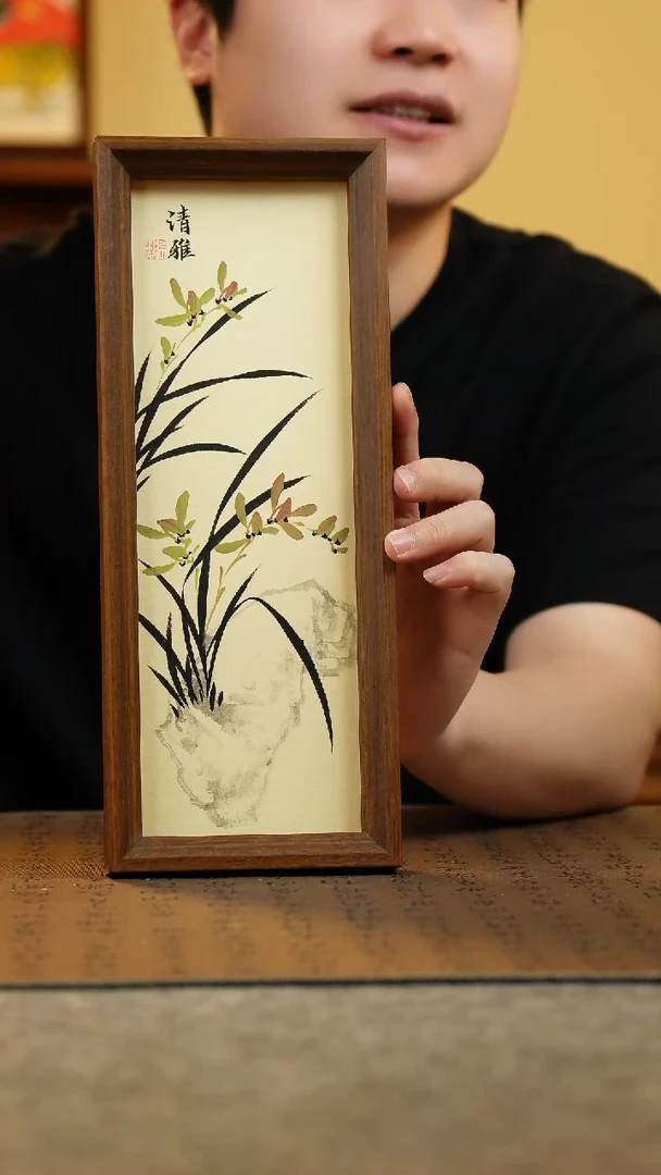 国画12.5*31.5纯手绘国风国画摆台