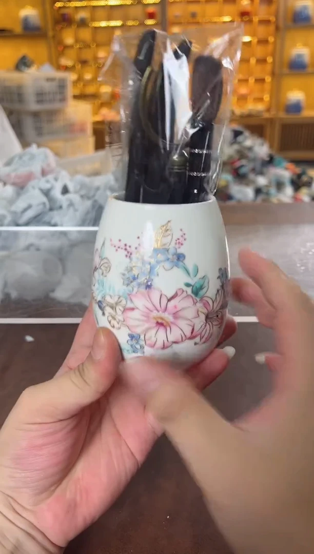 瓷片鸣盏居11111111珐琅彩六君子