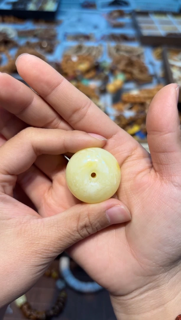 琥珀吊坠(不含链)未镶嵌蜜蜡平安扣