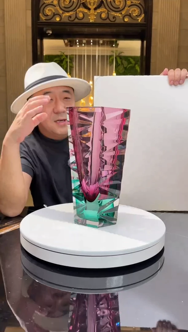 【闪购商品】摆件AJ031501金红冰岛火山花器