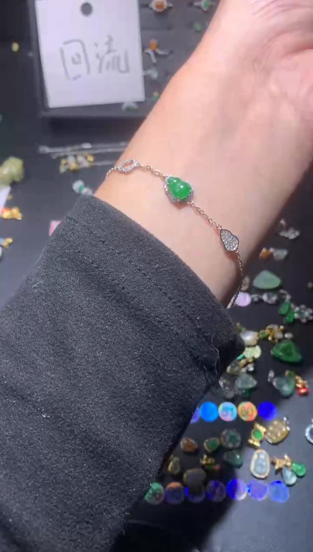 吊坠(不含链)银S925镶嵌翡翠1